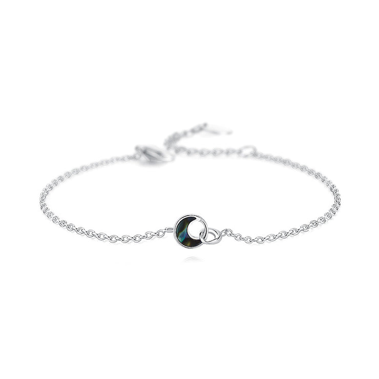Moon Circle Silver Bracelet