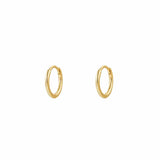 8mm Thin Plain Gold Huggies