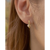 Small Oval With Pearl Gold Hoop