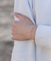 Line Cubic Silver Bracelet