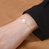 Oval Shell Gold Bracelet