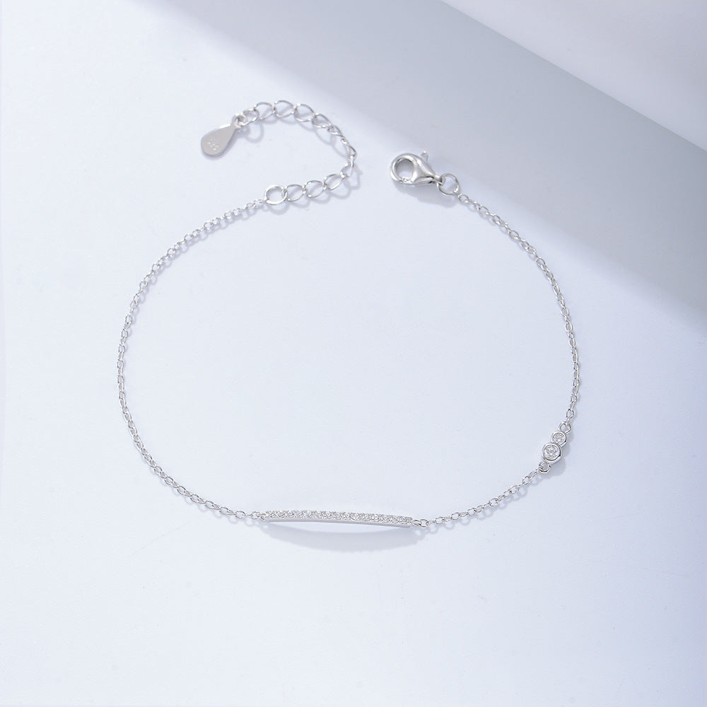 Line Cubic Silver Bracelet
