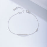 Line Cubic Silver Bracelet