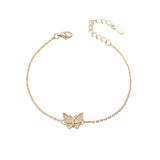 Butterfly Cubic Gold Bracelet