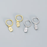 Leona Gold Dangle Hoop