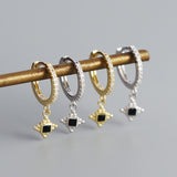 Elva Silver Dangle Hoop