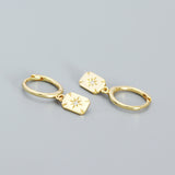 Leona Gold Dangle Hoop