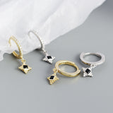 Elva Silver Dangle Hoop