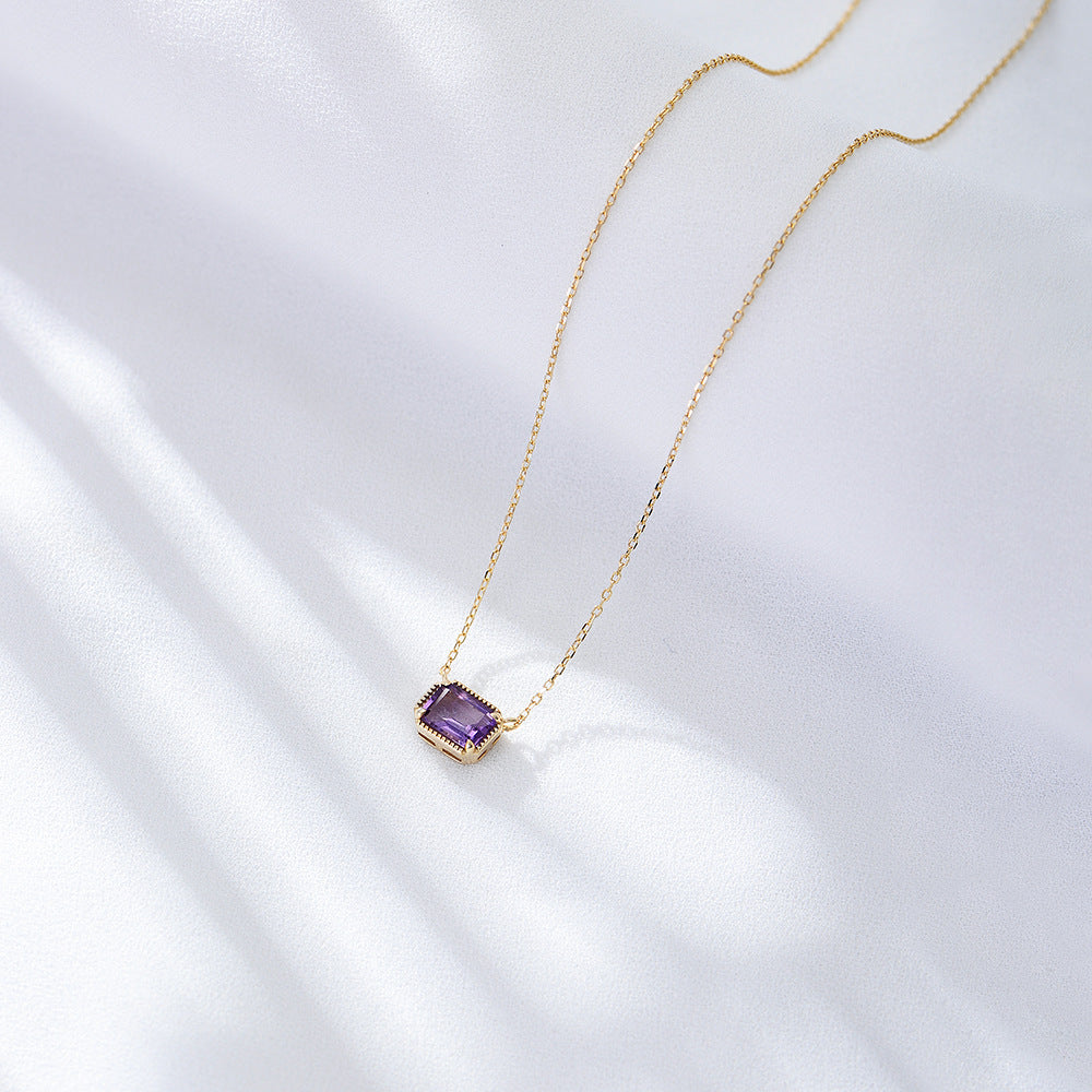 Larina Purple Gold Necklace