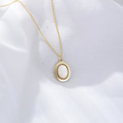 Oval Shell Gold  Necklace