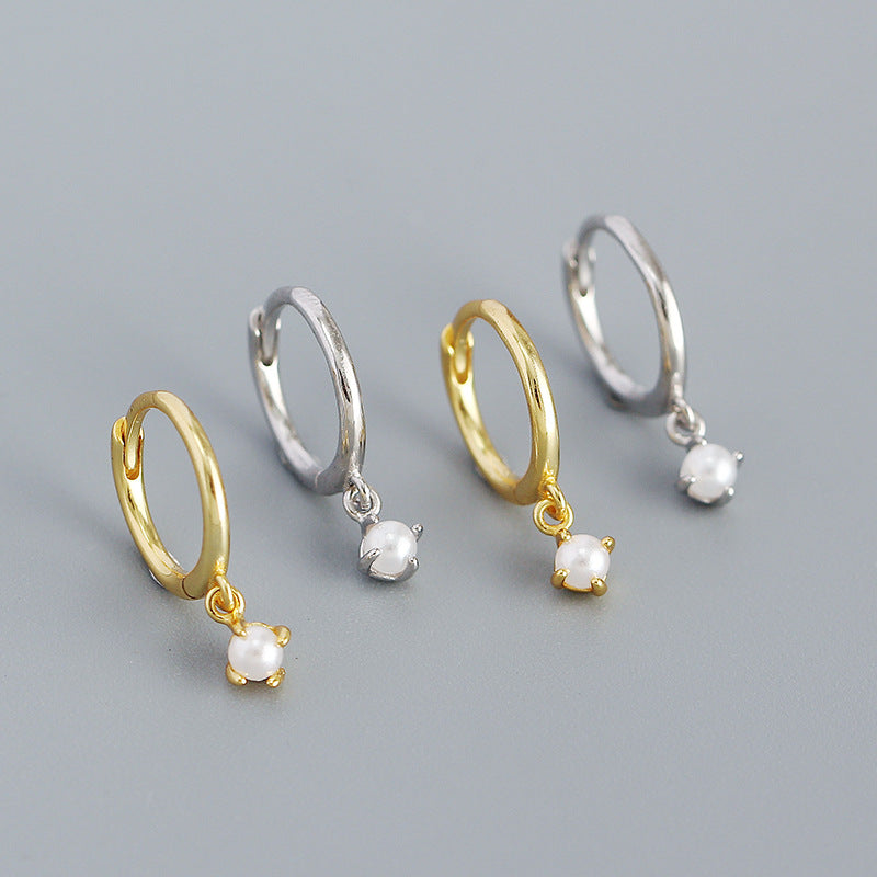 LaPearl Silver Dangle Hoop