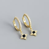 Elva Gold Dangle Hoop