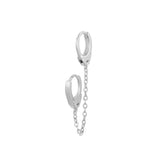 Handcuffs Silver Dangle Hoop