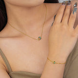 Moon Circle Gold Bracelet