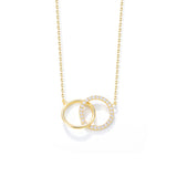 Shining Double Circle Gold Necklace
