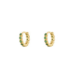 6.5mm Sophi Green Gold Huggie