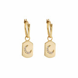 LaMoon Gold Dangle Hoop