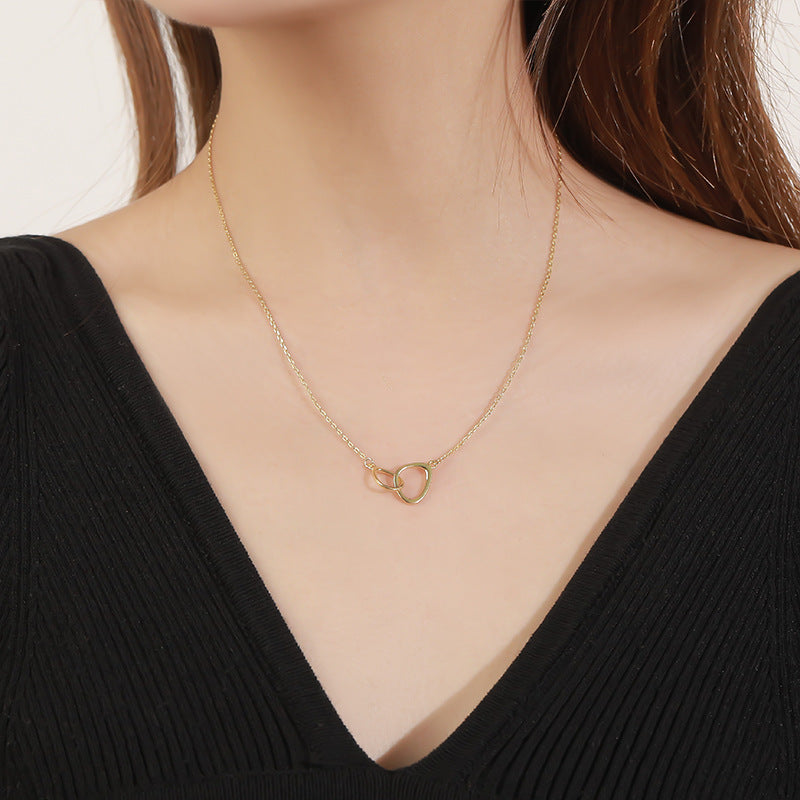 Geometric Double Loop Necklace