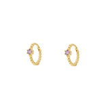 Bella Purple Gold Huggies