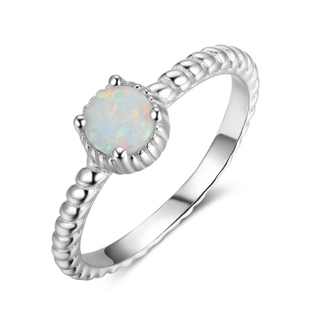 Opal with Rope band Ring