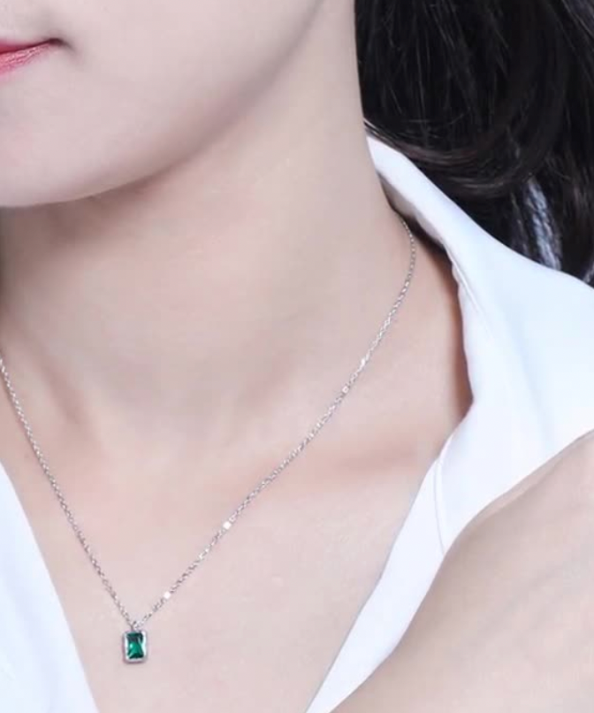Liv Green Cz Necklace