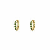 8.5mm Sophi Green Gold Huggie