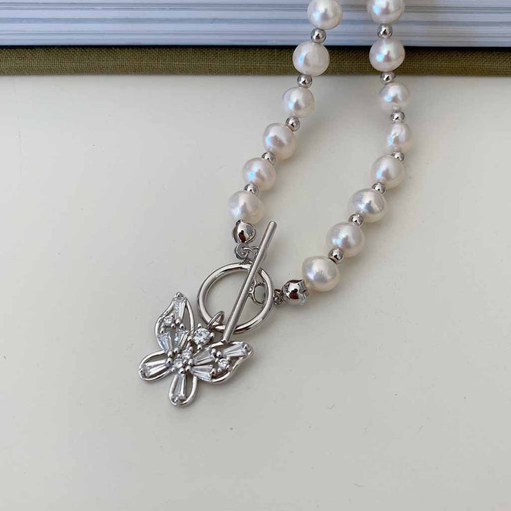Butterfly  Pearl  Necklace