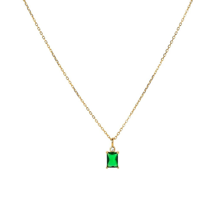 Square Emerald  Necklace