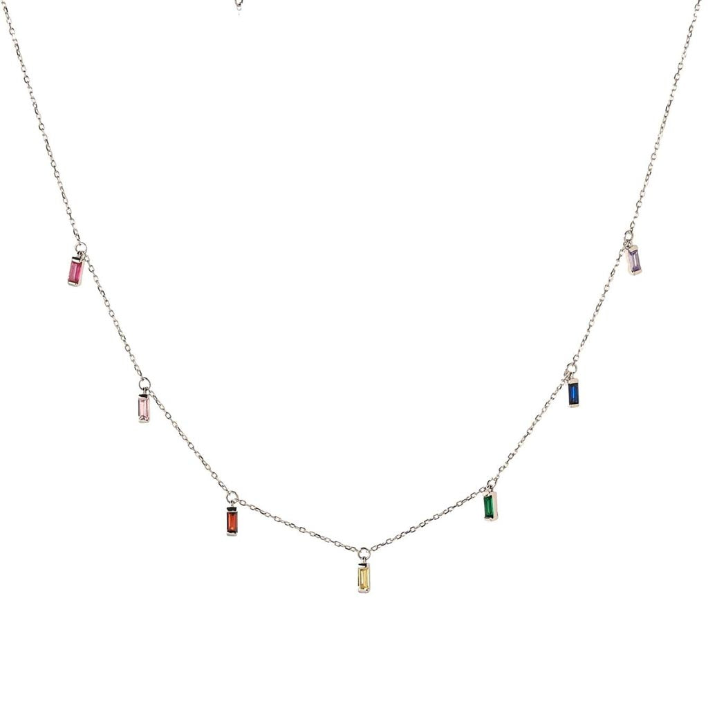 Colorful Baguette Necklace