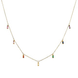 Colorful Baguette Necklace