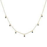 Sapphire Blue CZ Gold Necklace