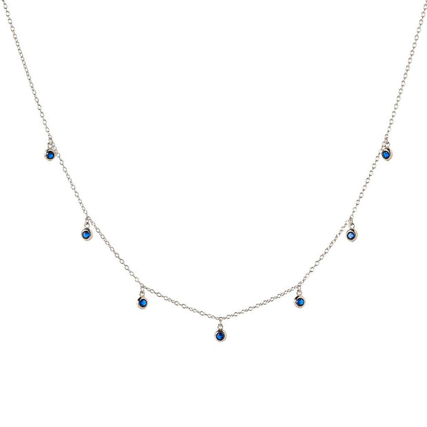 Sapphire Blue CZ Necklace