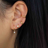 Fresh Water Pearl Dangle Hoop