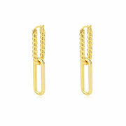 Chic Rope  Gold Dangle Hoop