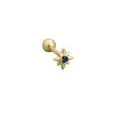 Sapphire  Blue Starburst Barbell