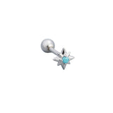 Turquoise Starburst Barbell