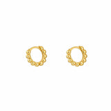6.5mm Beaded Gold Huggie
