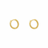 7.5 mm  Rope Gold Huggies