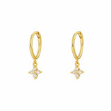 Floe White Gold Dangle Hoop