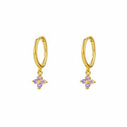 Floe Purple Gold Dangle Hoop