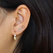 Bella Moon Gold Stud Earring