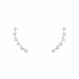 Six Shiny Star Silver Stud Earring