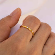 Twinkle Gold Band Ring