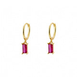 The Lov Pink  Dangle Hoop Huggies