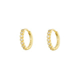 Rounded CZ Gold Huggies