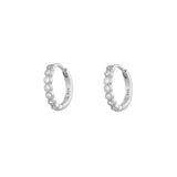 Rounded CZ Silver Huggies