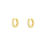 White CZ Gold Huggies