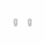 6.5mm Sophi White Silver Huggie