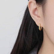 Small Oval Gold Hoop
