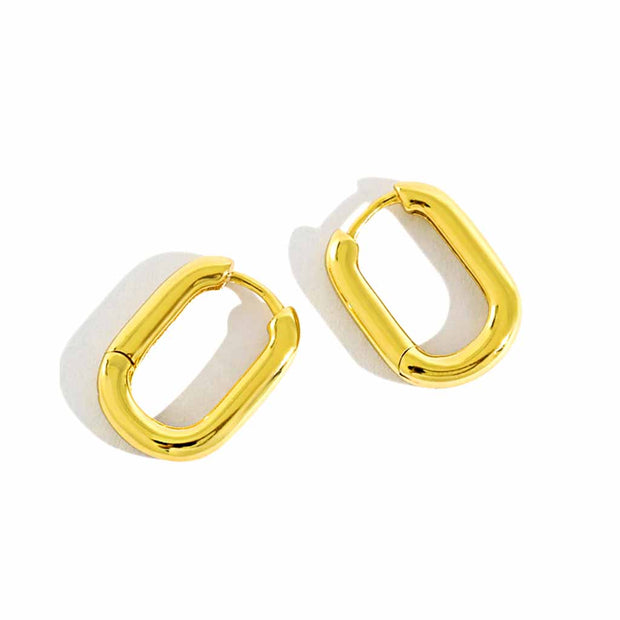 Small Oval Gold Hoop